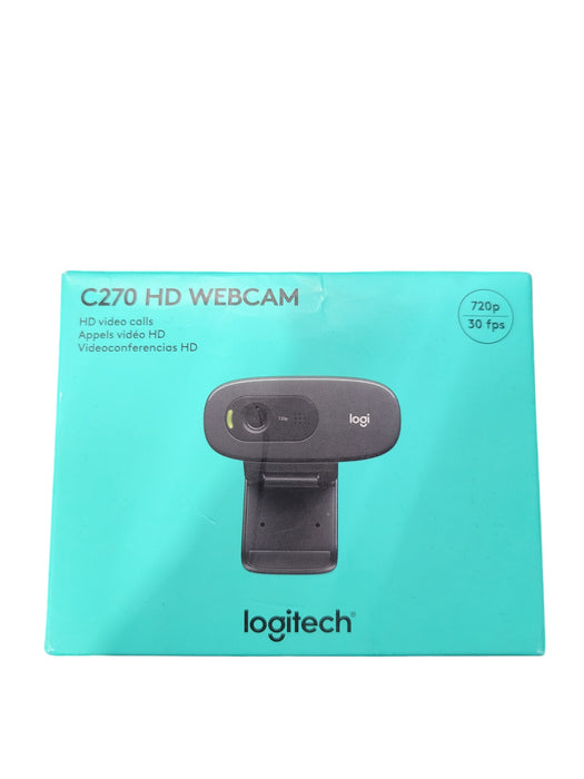 Logitech C270 HD Webcam - 720p 30fps Mono Noise-Reducing Mic