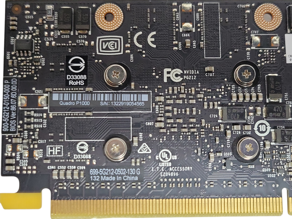 Nvidia Quadro P1000 4GB GDDR5 Graphics card 4x Mini DP, Full height bracket