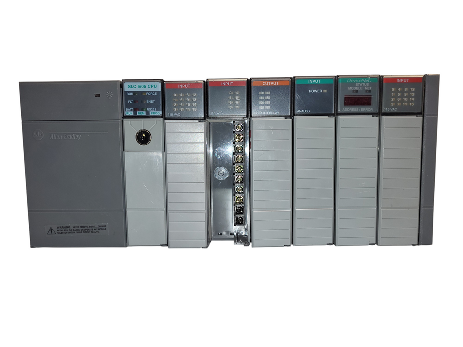 Allen Bradley SLC 5/03 PLC Rack System 1746-A7 1746-P2 1747-L532 Modules