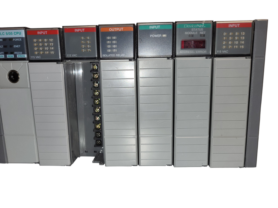 Allen Bradley SLC 5/03 PLC Rack System 1746-A7 1746-P2 1747-L532 Modules