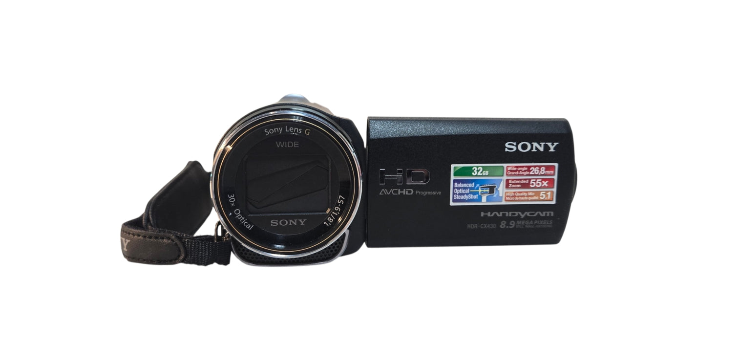 SONY HDR-CX430V Brown Handycam Camcorder W/ Charger & Battery