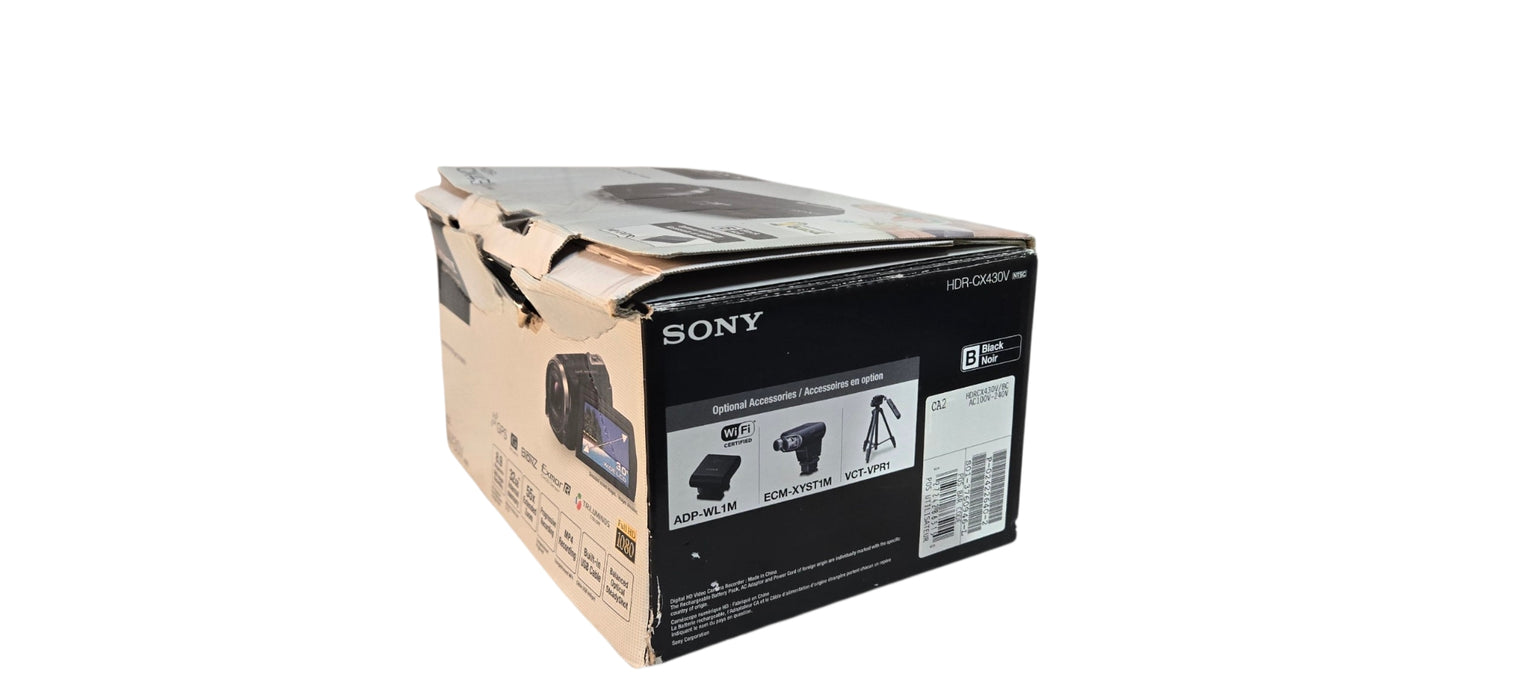 SONY HDR-CX430V Brown Handycam Camcorder W/ Charger & Battery