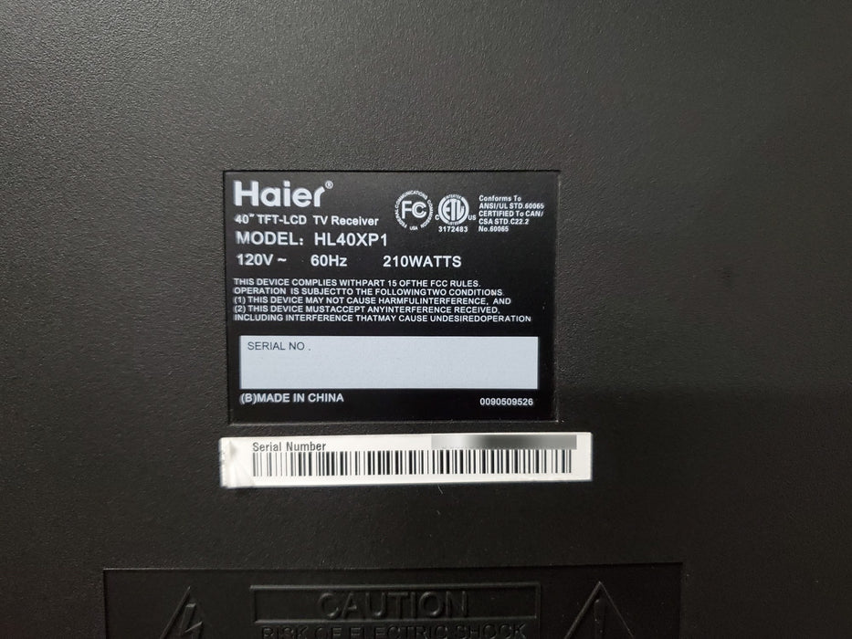 Haier HL40XP1 40" 1080p Flat Screen LCD HDTV w/ Remote Control