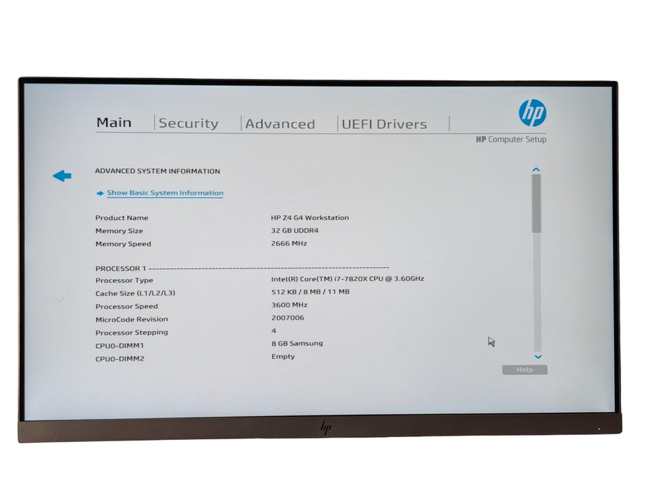 HP Z4 G4 X Series Core i7-7820X 32GB RAM 512GB NVMe & NVIDIA P4000 8GB READ