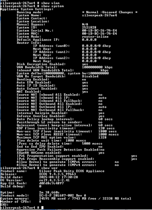 Aruba EdgeConnect EC-S-P SD-Wan Gateway Appliance FWA-ASP3050 201687-002 READ