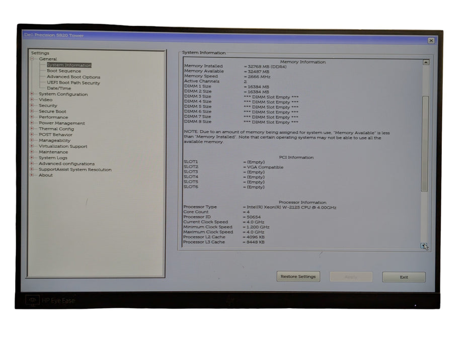 DELL Precision 5820 Xeon W-2125 32GB RAM 500GB SSD & NVIDIA P4000 8GB GPU