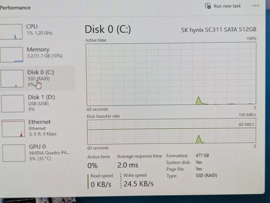 DELL Precision 5820 Xeon W-2125 32GB RAM 500GB SSD & NVIDIA P4000 8GB GPU