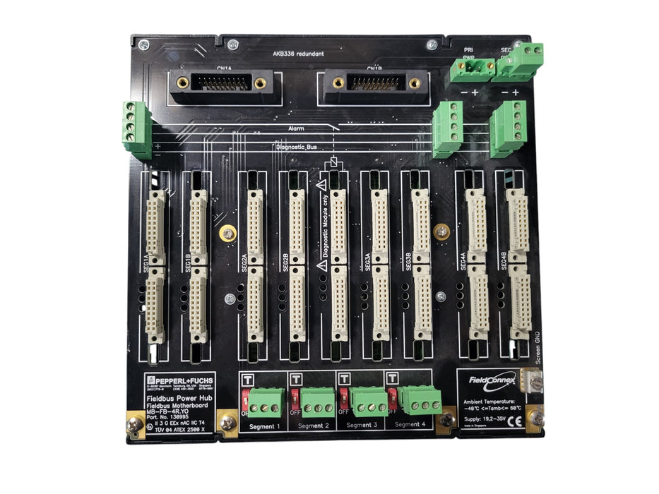 Pepperl+Fuchs MB-FB-4R.YO Fieldbus Power Hub Motherboard Part No 130995