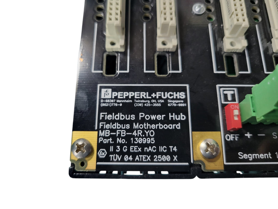 Pepperl+Fuchs MB-FB-4R.YO Fieldbus Power Hub Motherboard Part No 130995