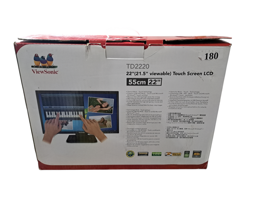 ViewSonic TD2220 22" Touch Screen LED With Stand