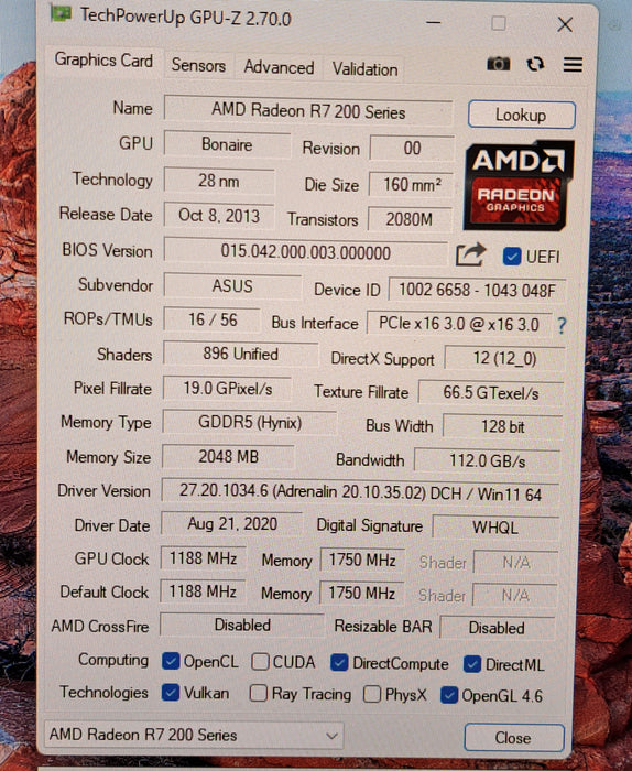 ASUS Radeon R7 260X 2GB GDDR5 DirectCU II OC Graphics Card R7260X-DC2OC-2GD5