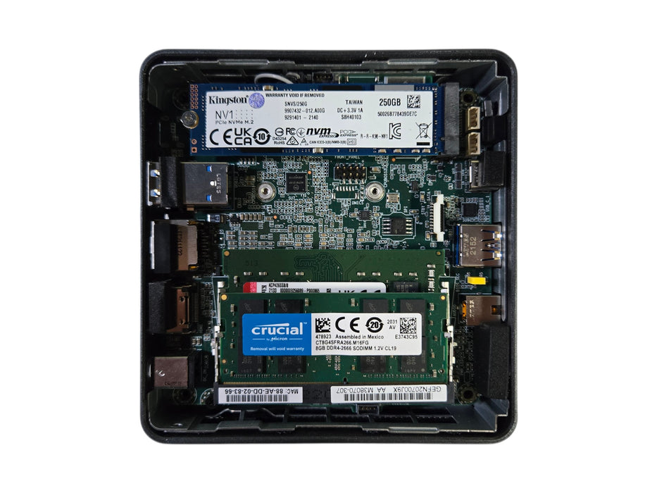 Intel NUC NUC10i3FNK - Core i3-10110U 2.10GHz 16GB RAM 250GB NVMe SSD Mini PC