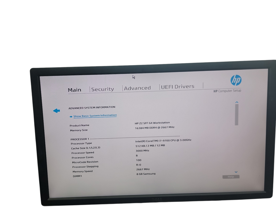 HP Z2 SFF G4 Workstation i7 - 9700 @ 3.00GHz 16GB DDR4 Ram No HDD