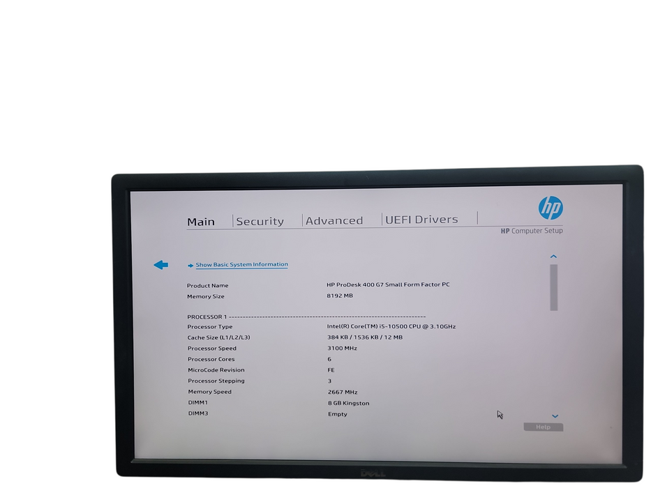 HP ProDesk 400 G7 SFF i5 - 10500 @ 3.10GHz 8GB DDR4 Ram No HDD