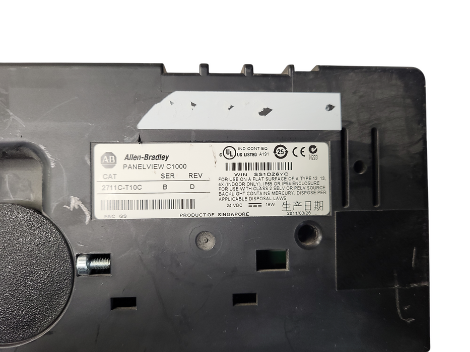 Allen Bradley 2711C-T10C Ser B Panelview C1000 Touchscreen Terminal READ
