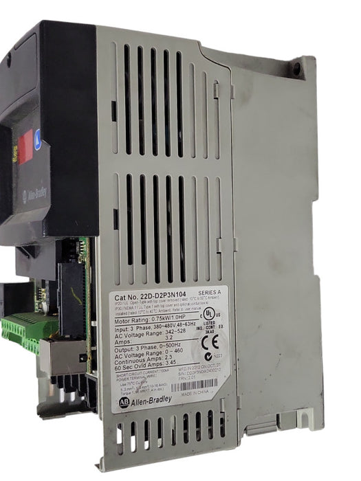 ALLEN-BRADLEY 22D-D2P3N104 0.75kw/1HP 380-480V, READ _