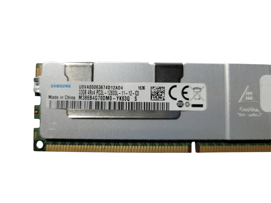 Samsung M386B4G70DM0-YK03Q 32GB 4Rx4 PC3L-12800L DDR3-1600 ECC LRDIMM