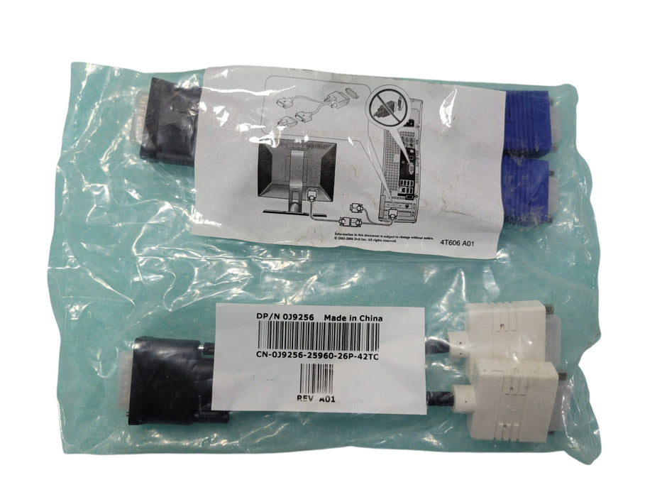 Dell 0J9256 DMS-59 to Dual DVI and VGA Splitter Adapter Cables