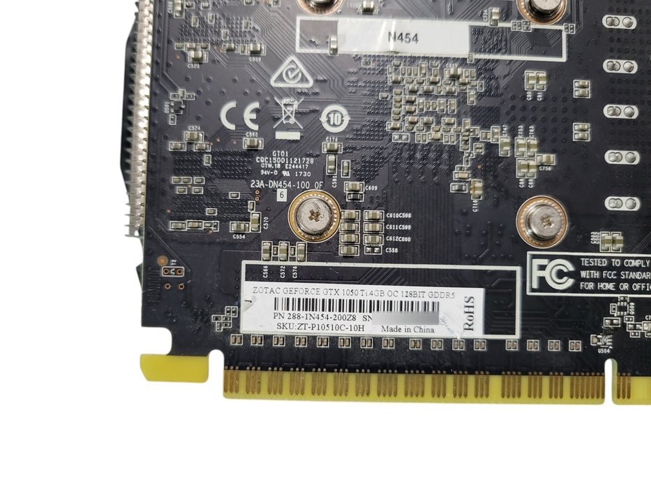 Zotac GeForce GTX 1050 Ti OC 4GB GDDR5 - ZT-P10510C-10H