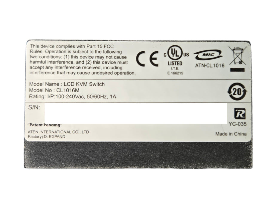 ATEN CL1016M Master View Max - 16-Port Slideaway LCD KVM Switch Console