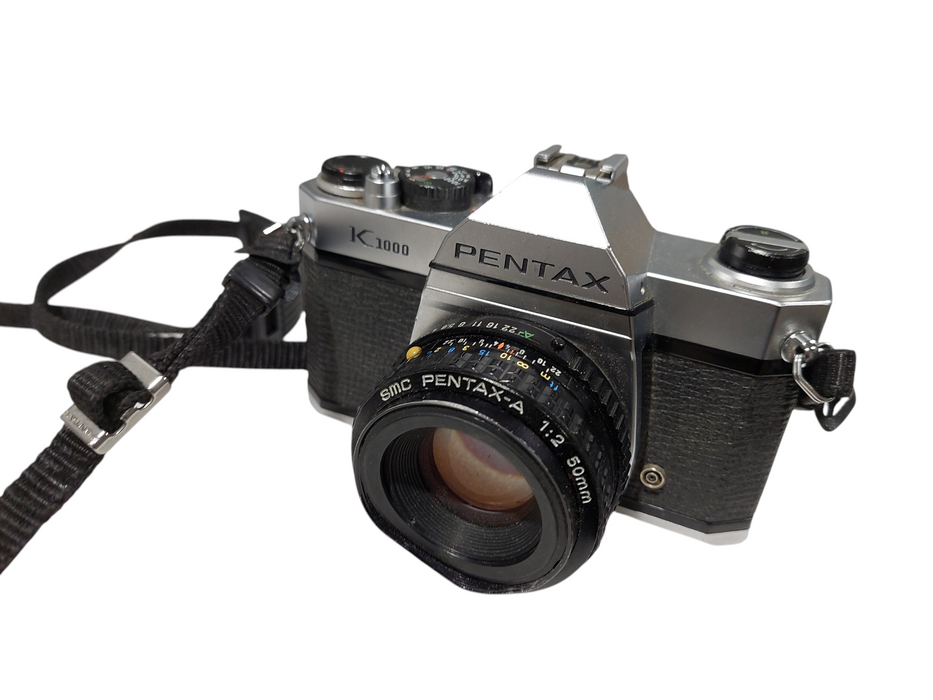 Pentax K1000 35mm Film Camera with SMC Pentax -A 1:2 50mm Lens (3429143)
