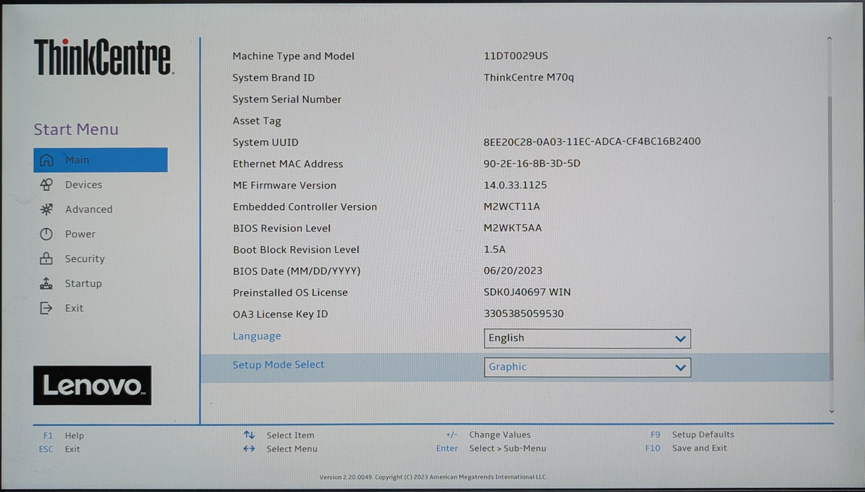 Lenovo ThinkCentre M70q, i5-10400T 2.00GHz, 8GB DDR4, 256GB NVMe