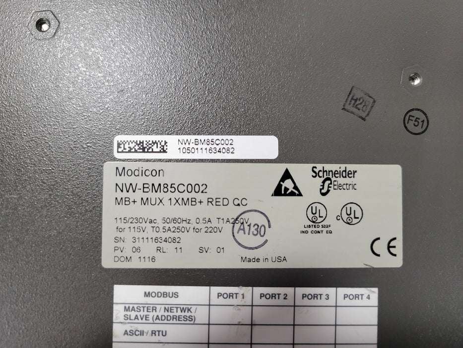 Schneider Modicon NW-BM85C002 Modbus Plus Network Bridge Multiplexer