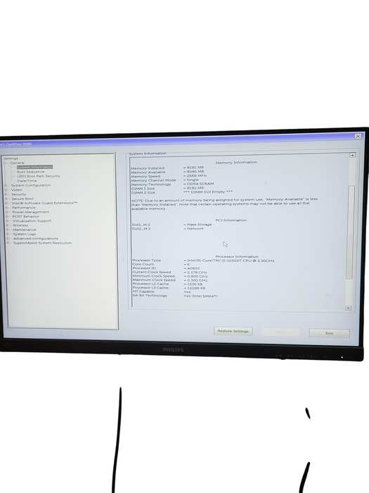 Dell OptiPlex 3080 Micro USFF | Intel i5-10100T | 8GB DDR4  | No HDD