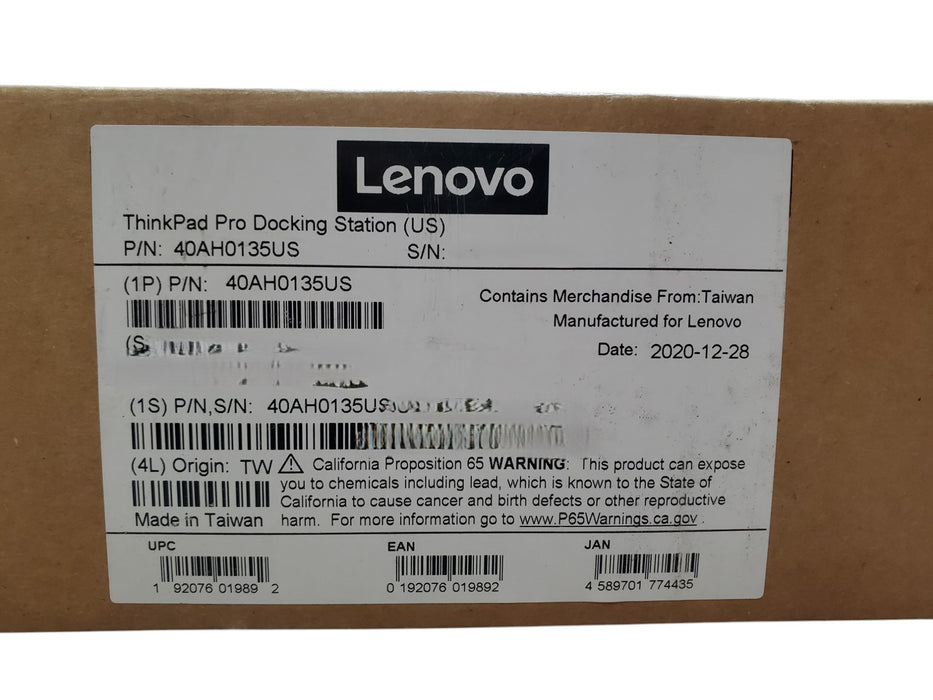 New Open Box - Lenovo ThinkPad Pro Docking Station 40AH0135US
