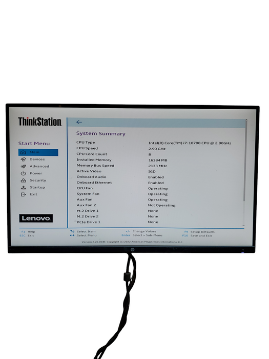 Lenovo ThinkStation P340 Tower Intel Core i7-10700 2.90GHz 16GB NO-HDD/SSD