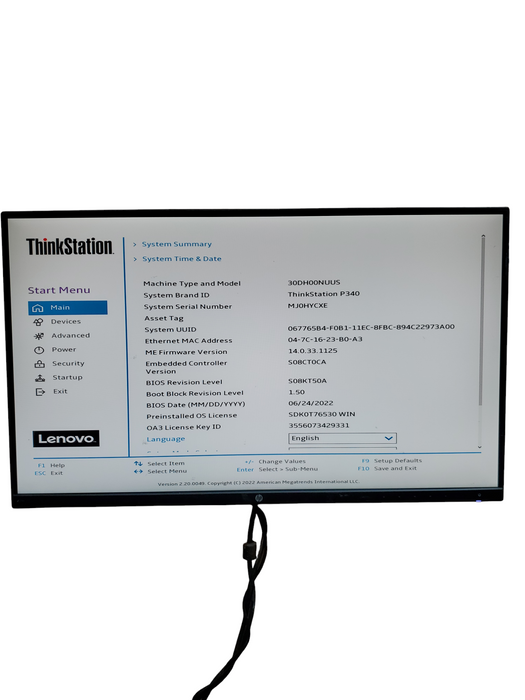 Lenovo ThinkStation P340 Tower Intel Core i7-10700 2.90GHz 16GB NO-HDD/SSD