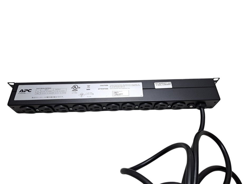 APC AP9562 - Basic Rack PDU 10-Outlet 1U 120V 15A NEMA 5-15R