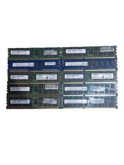 Lot of 80x, Assorted 8GB DDR3 Server RAM