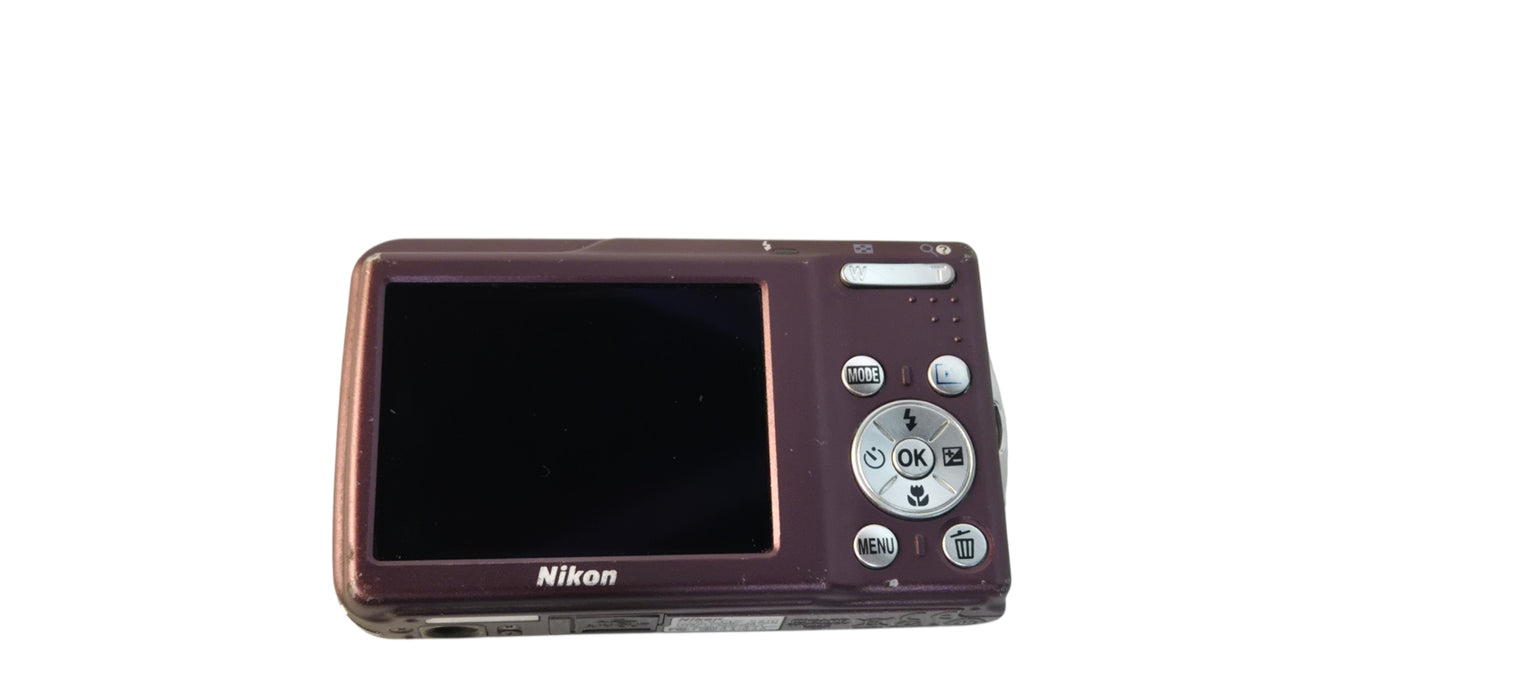 Nikon Coolpix S210 Compact Digital Camera 8MP 3X Zoom SD Card Plum