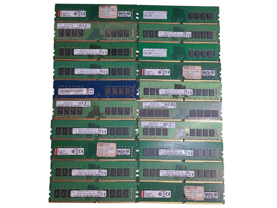 Lot of 35x, Assorted 16GB DDR4 Desktop RAM