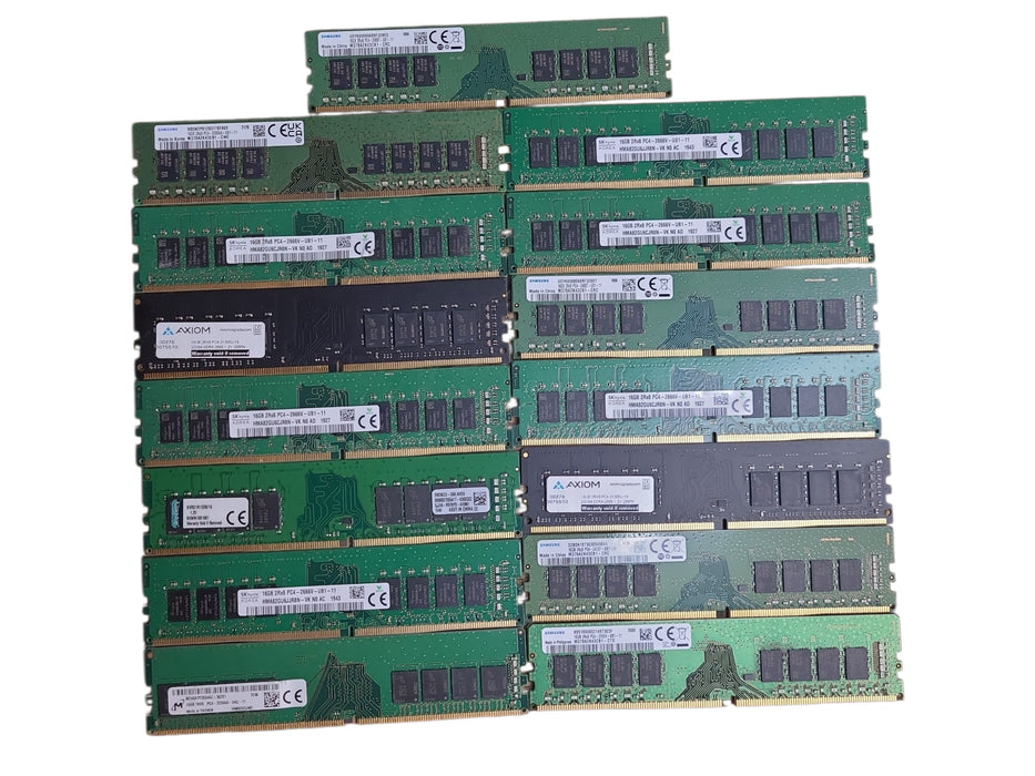 Lot of 35x, Assorted 16GB DDR4 Desktop RAM