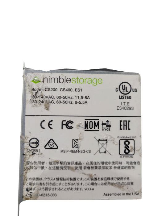 Nimble Storage ES1 - Expansion Shelf 2x Power Supply 2x SAS Controller