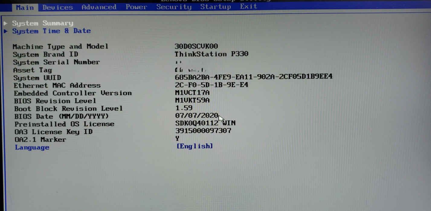 Lenovo ThinkStation P330 Tower - Xeon E-2224, 16GB DDR4, GT 720, 256GB SSD