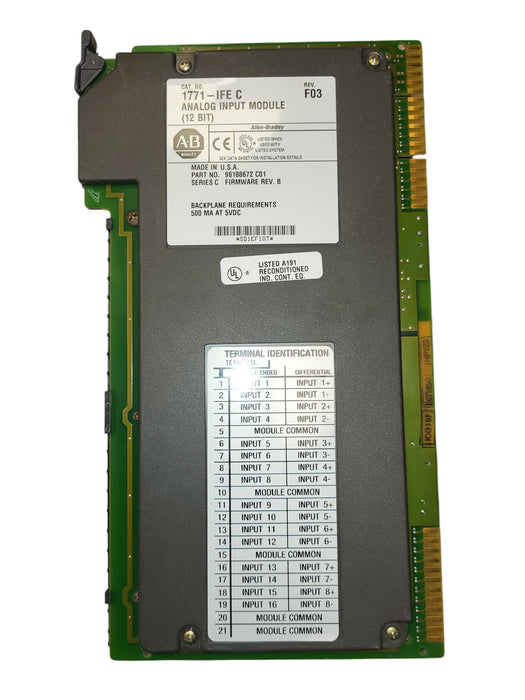 Allen-Bradley 1771-IFE Ser C - PLC-5 Analog Input Module (12 Bit)
