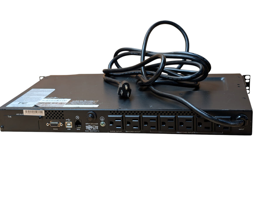 Tripp Lite SMART500RT1U SmartPro UPS - 500VA 300W 1U Rackmount 6 Outlets READ