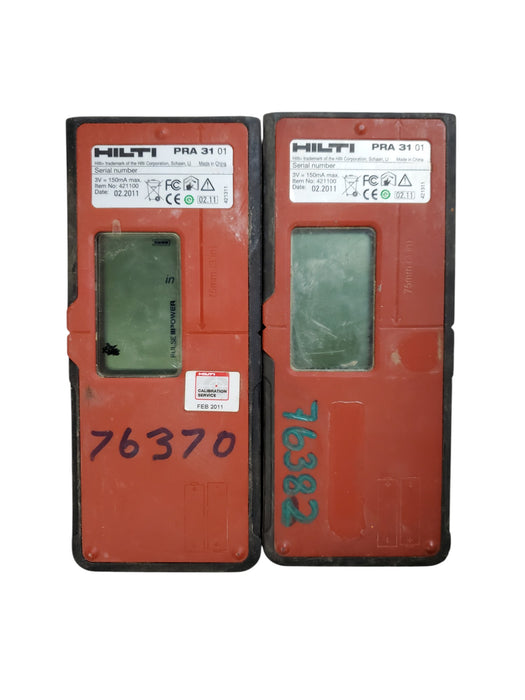 Lot 2x Hilti PRA 31 Laser Receivers (READ)