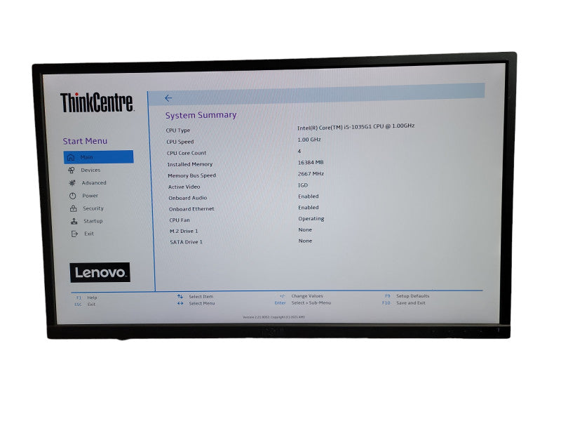 Lenovo ThinkCentre M60e i5 -1035G1 CPU @ 1.00GHz 16GB DDR4 Ram  Î¸