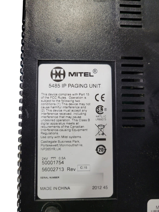 Mitel 5485 IP Paging Unit - 50001754