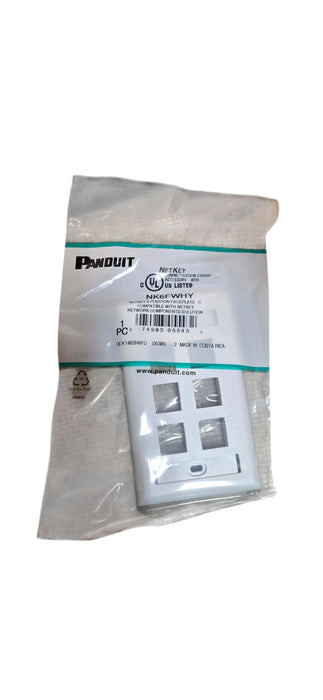 Brand New Panduit NK6FWHY NetKey 6-Port Faceplate  6-Position (Box of 10 pieces)