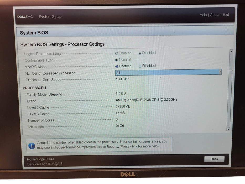 Dell PowerEdge R340 - Xeon E-2136 3.30GHz 32GB RAM PERC H330 2x 550W PSU