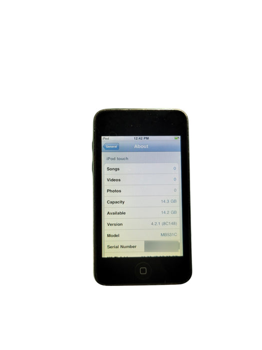 Apple iPod touch 2nd Gen MB531C - 16GB iOS 4.2.1
