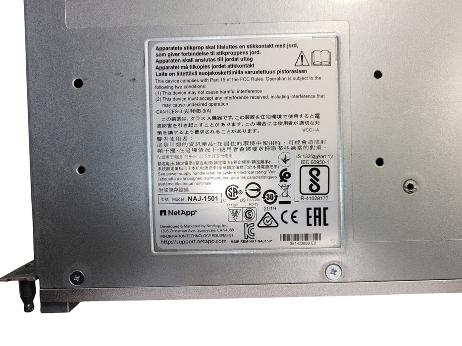 NetApp NAJ-1501 24-Bay 2.5" Storage Shelf 2x Controller 2x PSU