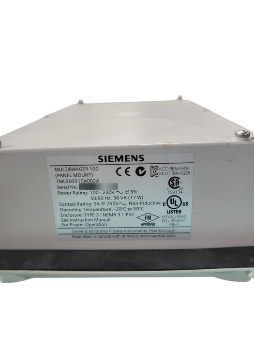 Siemens MultiRanger 100 7ML50331CA002A - Ultrasonic Level Controller