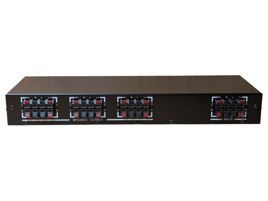 6-Zone Multi-Channel Speaker Selector Switch with Volume Controls Dual Input