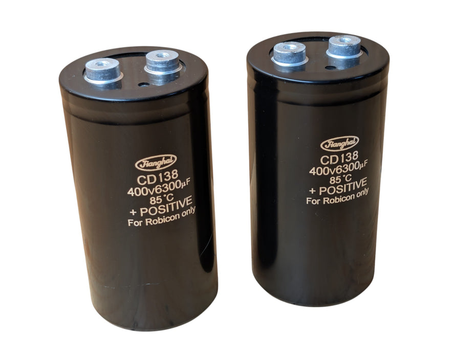 Jianghai CD138 400V 6300uF 85C Screw Terminal Capacitors (Pair)